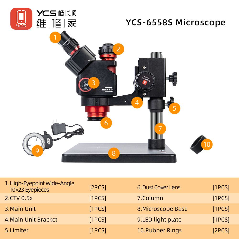 YCS 6558S Trinocular Microscope - 2